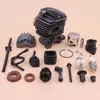 34mm Cylinder Piston Kit For Chinese 2500 25cc Fuel Oil Filter Hose Pipe Buffer Cap Seal Small Chainsaw 2