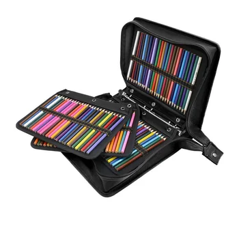 

216 Holes Pencil Case PU Leather Large Pencil Bag Box Student Pencilcase Art Supplies School Stationery