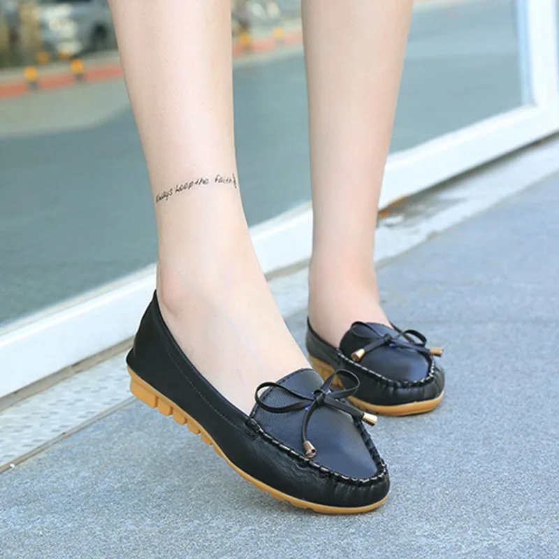 

2018 New Style Spring And Autumn New Style Flat Heel Low-cut Shoes round-Toe WOMEN'S Shoes Flat Top Shoes Korean-style Moccosins