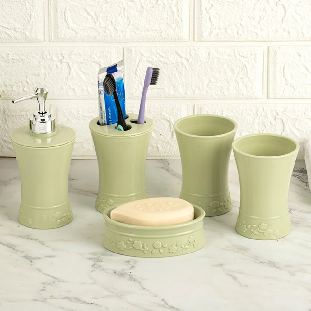 5 шт./компл. набор пластиковых аксессуаров для ванной чашки держатель зубной