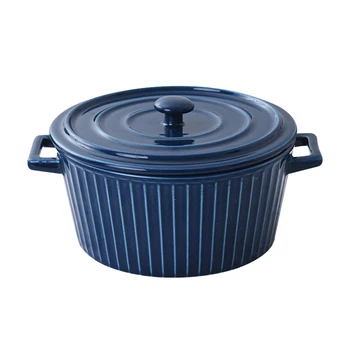 

Ceramic Instant Noodle Bowl With Double Handle And Lid Salad Soup Bowls Food Insulation Container