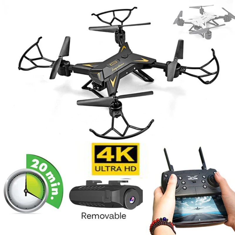 Новинка Радиоуправляемый вертолет Дрон камера HD 4K/1080P Wi Fi FPV селфи
