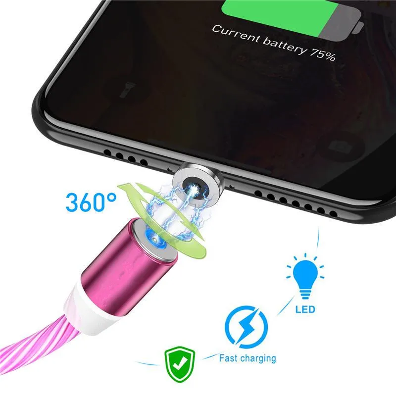 Кабель зарядный Магнитный со светодиодной подсветкой USB Type C|Кабели для мобильных