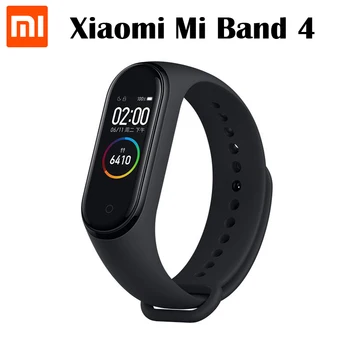 

Xiaomi Mi Band4 wristband Standard black Color AMOLED Screen Fitness Traker Bluetooth Sport Waterproof Smart Band Add Translator
