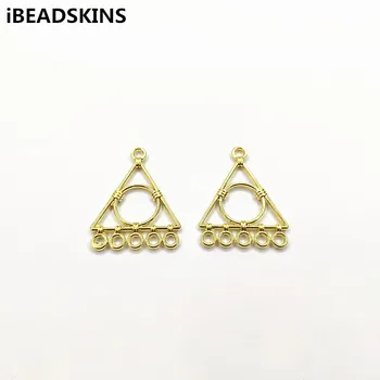 

New arrival! 31x24mm 100pcs/lot zinc Alloy Triangle shape Charm/Connectors for Jewelry Accessories/Earring Parts/Hand Made DIY