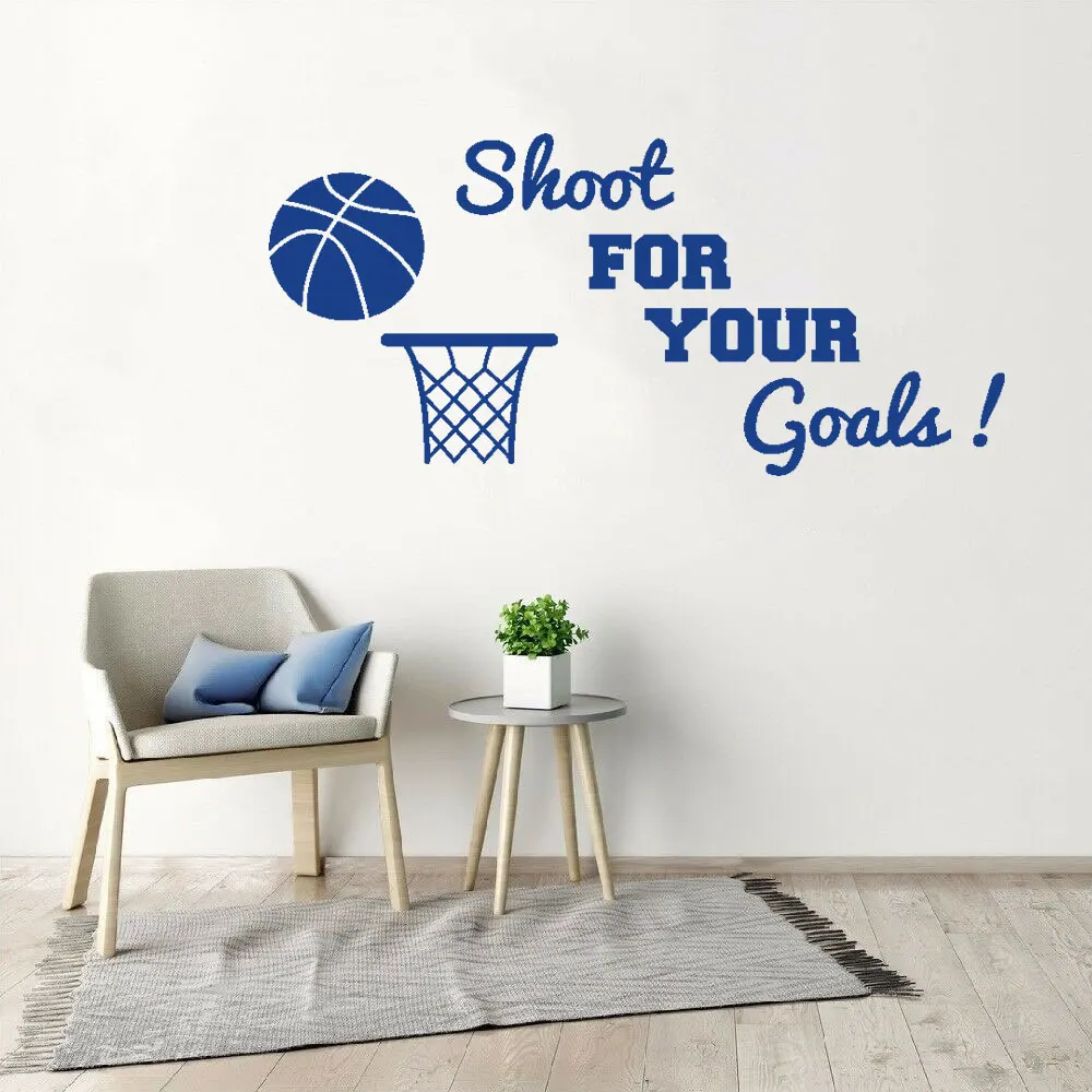 

Shot For Your Goals Inspiration English Letters Stickers Decorative Stairs And Livingroom Wall Decals Boys Baby Room dw20002