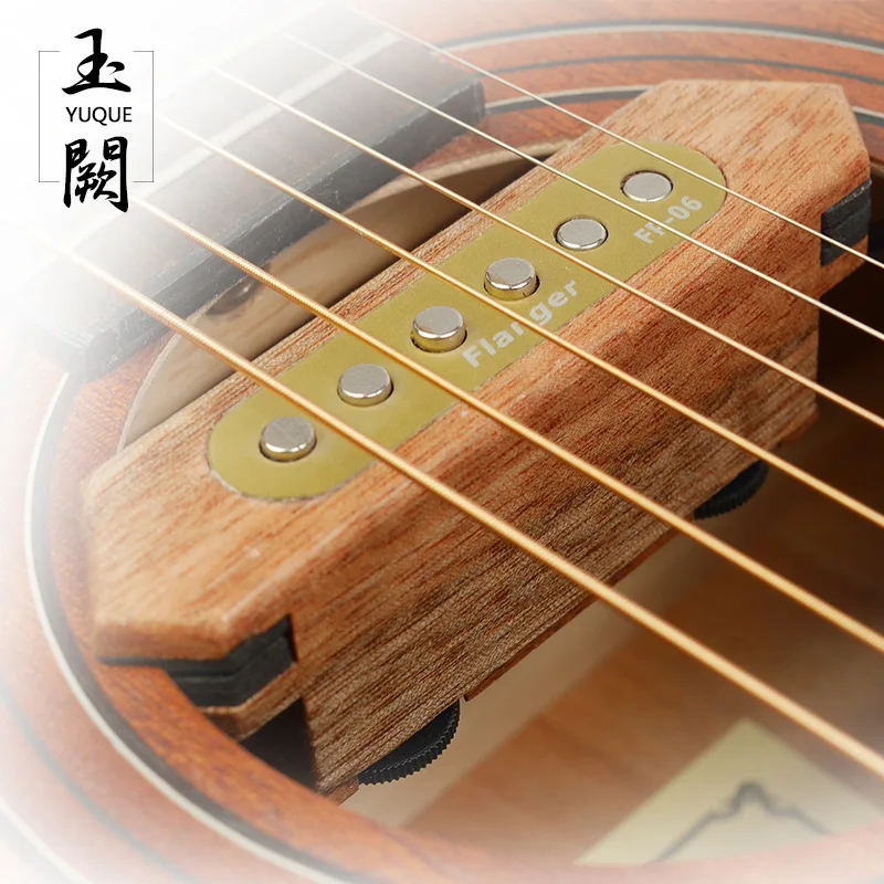 

Flanger Flageboiler FP-06 Acoustic Guitar Pickup Folk Music Wood Guitar Sound Hole Vibration Pickup Free Opening