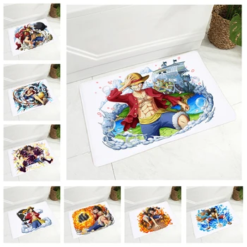 

Super Soft Flannel Carpet One Piece Monkey D Luffy Floor Door Mat for Kitchen Non-Slip Decor Japan Anime Cartoon Doormat 40x60cm