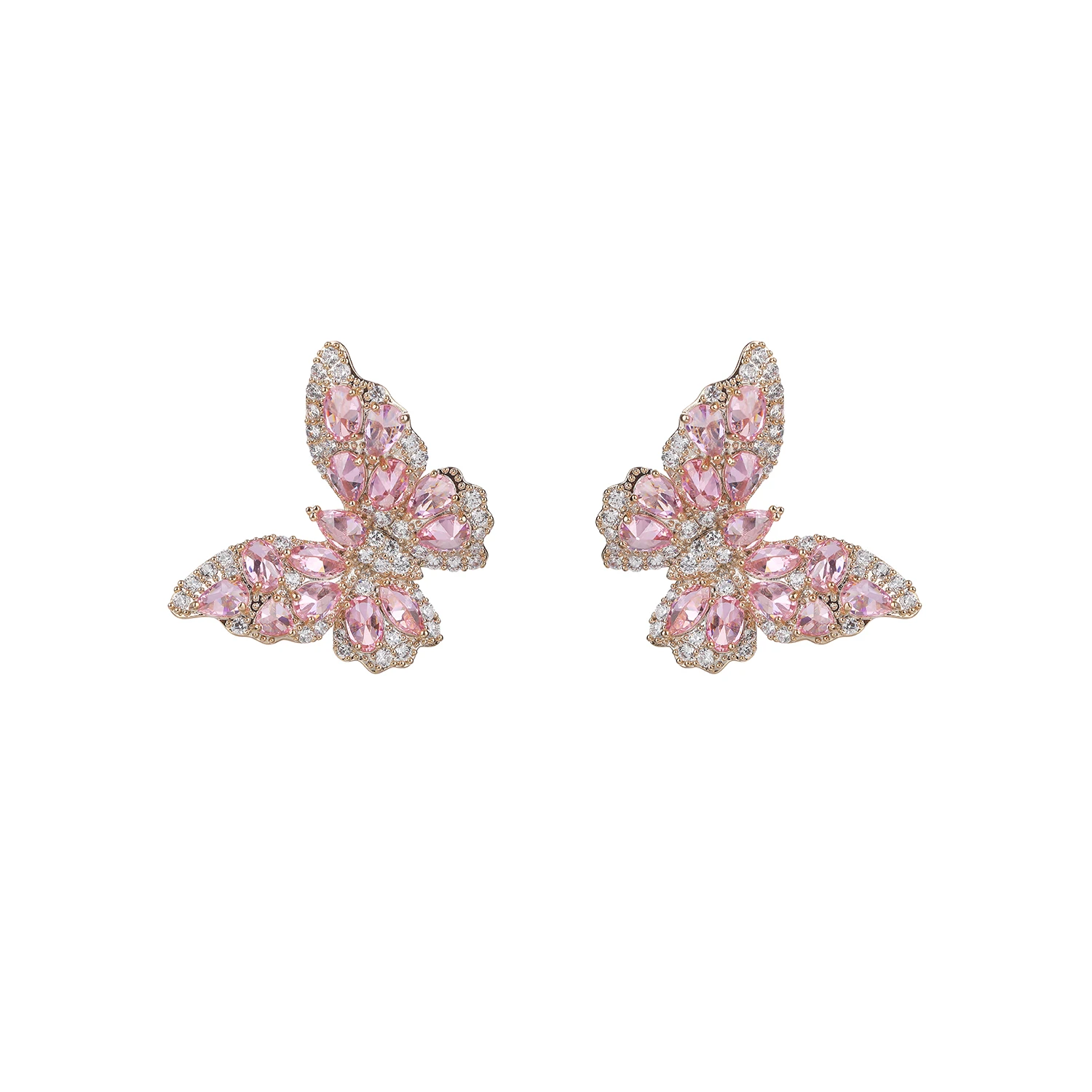 

Cubic Zircon CZ Butterfly Earrings for Wedding, Crystals Drop Earring for Bride, Women Girl Birthday Party Jewelry CE11483