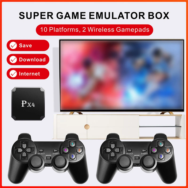 Mini Px4 Game Box Hd Video Game Console With 2 4g Wireless Handle Controllers Tv Games Dual Players For Ps1 For Playstation Video Game Consoles Aliexpress