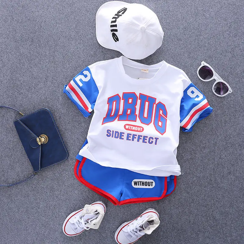 

2019 New Style CHILDREN'S Garment BOY'S Summer Wear Short Sleeve Set 0-1-3-Year-Old 2 Baby Two-Piece Set Handsome 4 Korean-style
