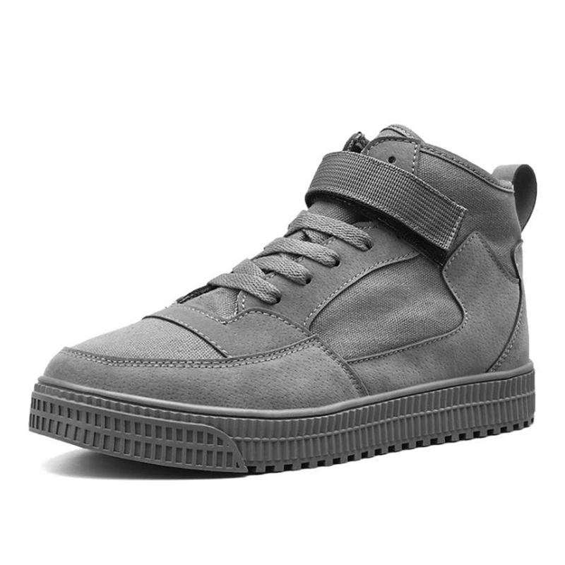 LOOZYKIT/Новинка; мужская повседневная обувь; высокие кроссовки; Мужская Вулканизированная обувь; кроссовки на платформе; качественные мужские кроссовки; Masculinas - Цвет: gray