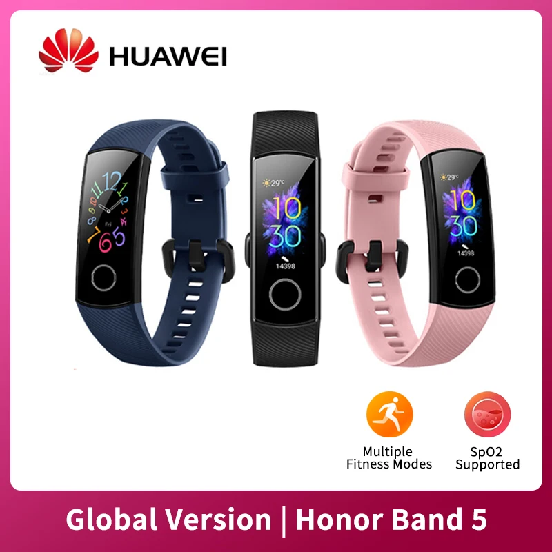 Смарт браслет Honor Band 5 с цветным AMOLED дисплеем 0 95 дюйма пульсометром и