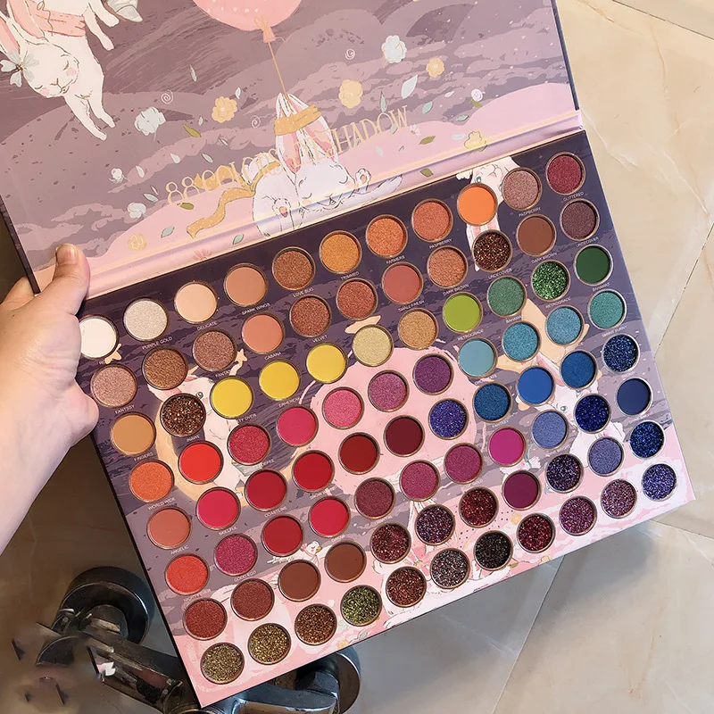 

88-Color Eyeshadow Makeup Palette Waterproof Non-Flying Powder And Pastel Glitter Cosmetic Set Beauty Essential New Style
