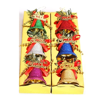 

6PCS Christmas Bells Metal Jingle Bells Christmas Tree Decoration DIY Family Ornament Xmas Baubles Bells Crafts Pendant