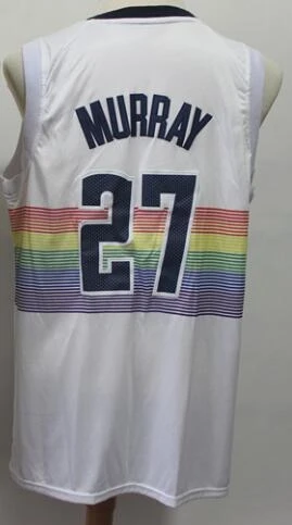As photo Мужской бейсбольный мяч Денвер Аллен Айверсон Dikembe Mutombo Nikola Jokic Jamal Murray майки - Цвет: As photo