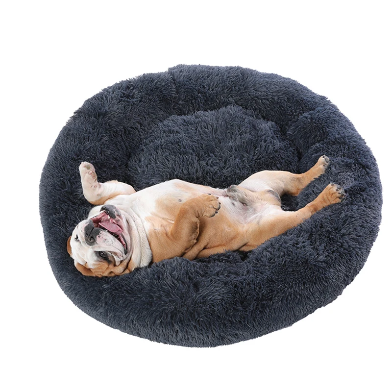 Large dog bed round washable pets bed winter warm sleeping plush dog kennel cat mats puppy cushion mat dog cat supplies house Large dog bed round washable pets bed winter warm sleeping plush dog kennel cat mats puppy cushion mat dog cat supplies house