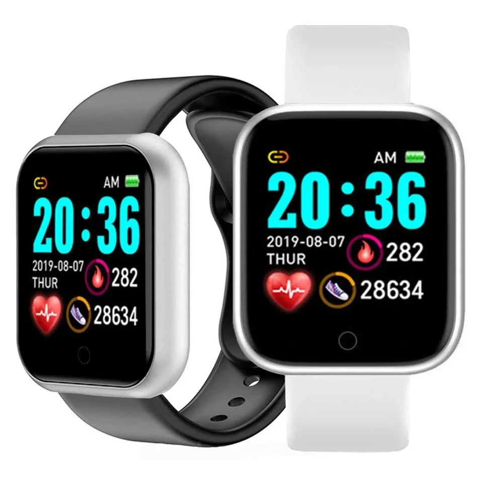 New Y68 Smart Wristbands Sport Fitness Pedometer Color Screen Walk Step Counter Watches Children Men Women Bracelets | Наручные часы