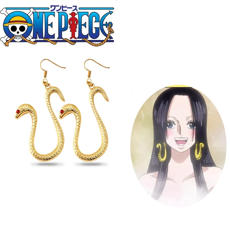 Anime One Piece Boa Hancock Earrings Gold Color Snake Shape Pendant Earrings For Women Girls Cosplay Jewelry Gifts Key Chains Aliexpress