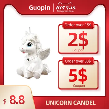 

2 Pieces Amazing Mini Unicorn Model Art Cake Candle for Wedding Party Children Baby Birthday Candles Decor Party Gifts Smokeless