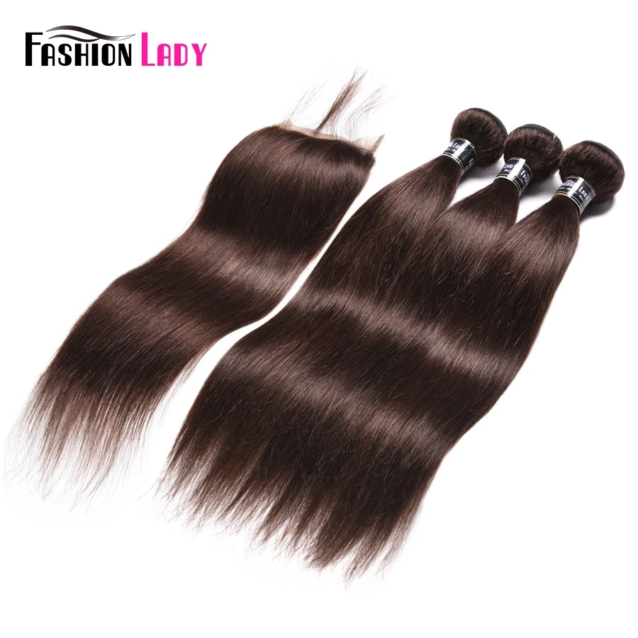 Женские перуанские пряди из натуральных волос 3/4 шт. 4 #|bundles with lace closure|bundles closurebundles