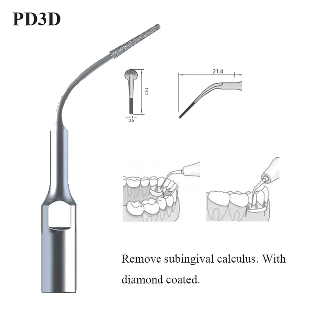 Dental Ultrasonic Scaler Tip Scaling Periodontics Endodontics Dentists Multifunction Endo Perio Scaling Tips Dental Instrument PD3D