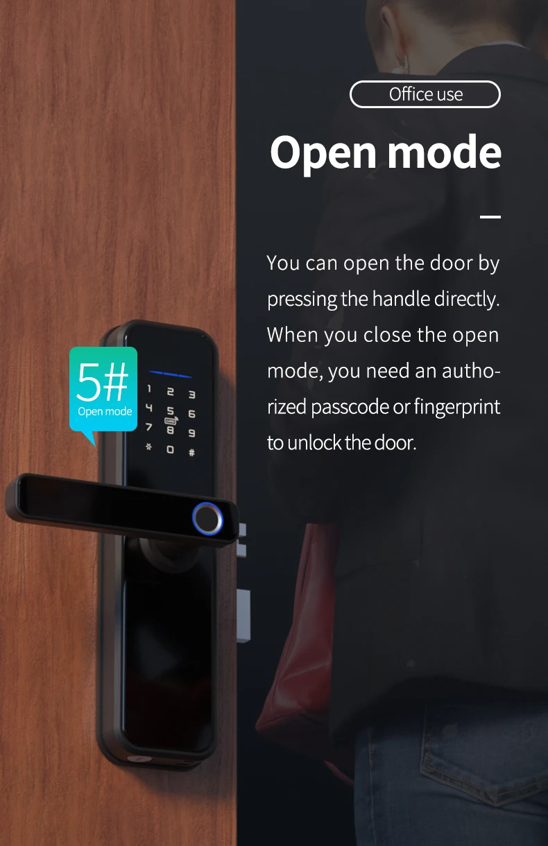  Fingerprint Security Intelligent Smart lock WiFi APP