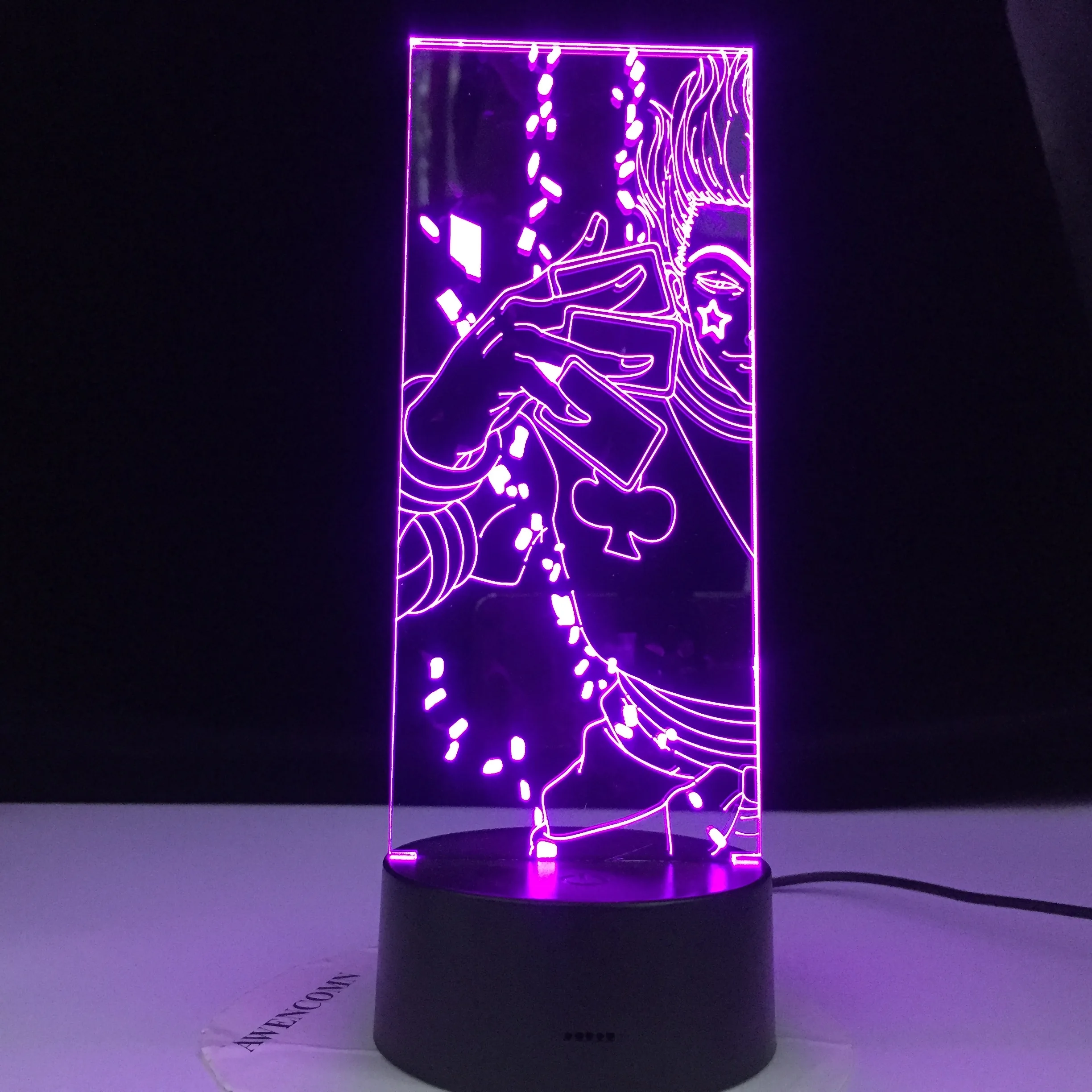 Details about   Acrylic 3d Night Light Led Color Changing Nightlight  Anime Hunter Hisoka L Hw 