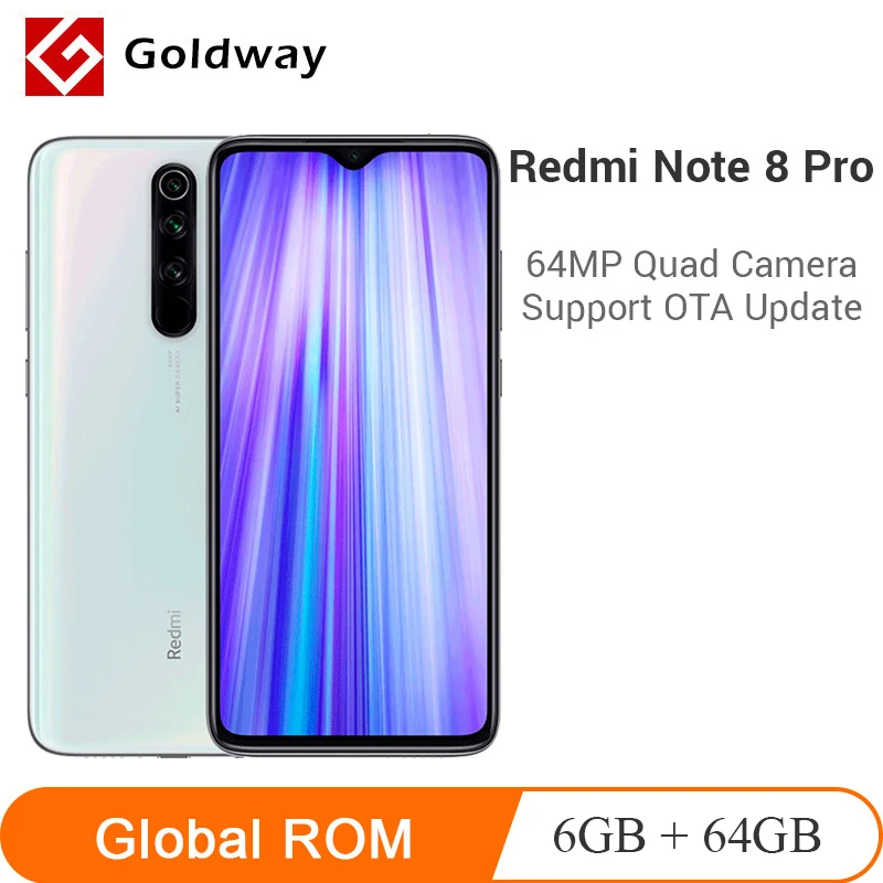 глобальная прошивка Xiaomi Redmi Note 8 Pro 6 ГБ ОЗУ 64 Гб ПЗУ мобильный телефон