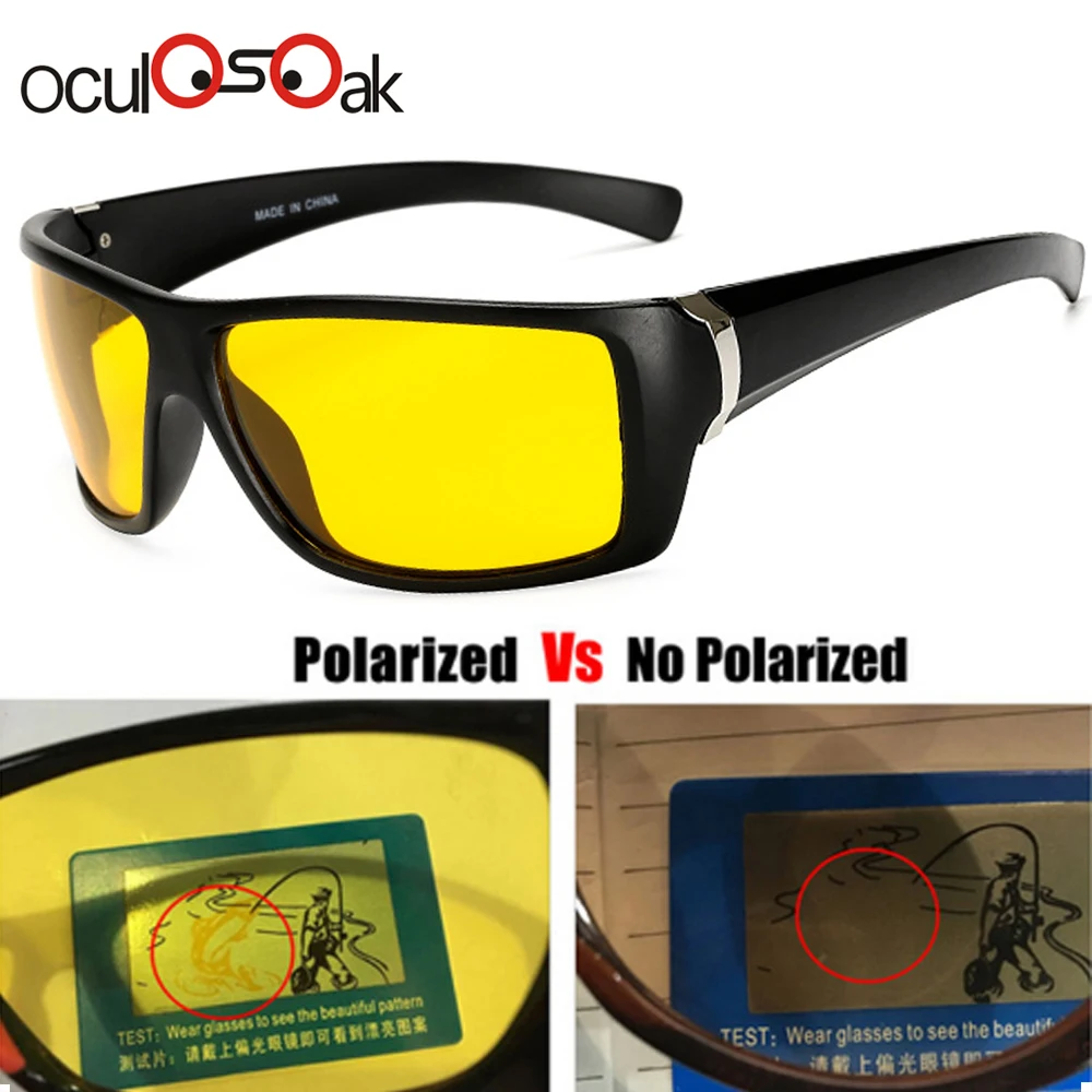 

Night Vision Glasses For Headlight Polarized Driving Sunglasses Yellow Lens UV400 Night Eyewear Oculos de sol feminino