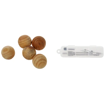

1 Pcs Drawing Tool Metal Drafting Compasses Set & 1 Set Natural Insect Repellent Moth-Proofing Camphor Wood Ball