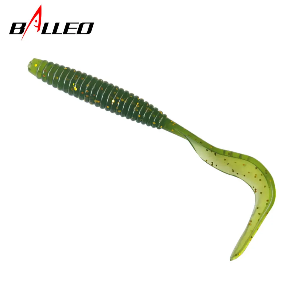 6pcs/pack Finesse Flexible Soft Lure Silicone Grub Worm Texas Rig