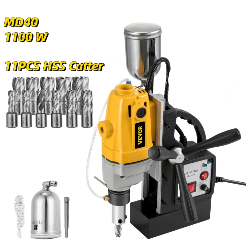MD40 Magnetic Drill Press 6PCS 1 HSS Cutter Set Annular Cutter Kit Mag Drill 