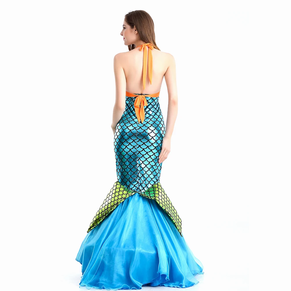 Drop Shipping Women Mermaid Costume Halloween Cosplay Mermaid Dress — free download