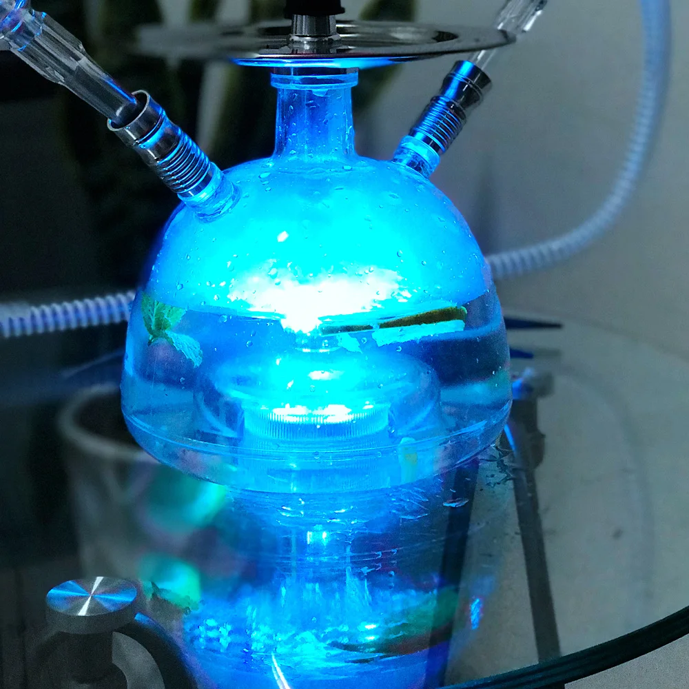 Светодиодный светильник акриловая трубка для кальяна Nargile с Tuyau Chicha керамическая чаша Nargila шланг угольный щипцы Narguile аксессуары