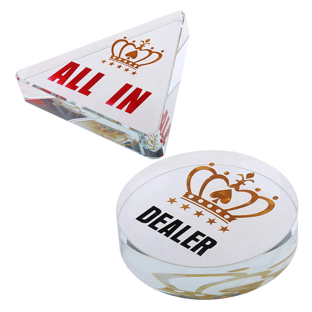 Acrylic Dealer Chip Poker Guard Cards Entertainment Accessories Gift
