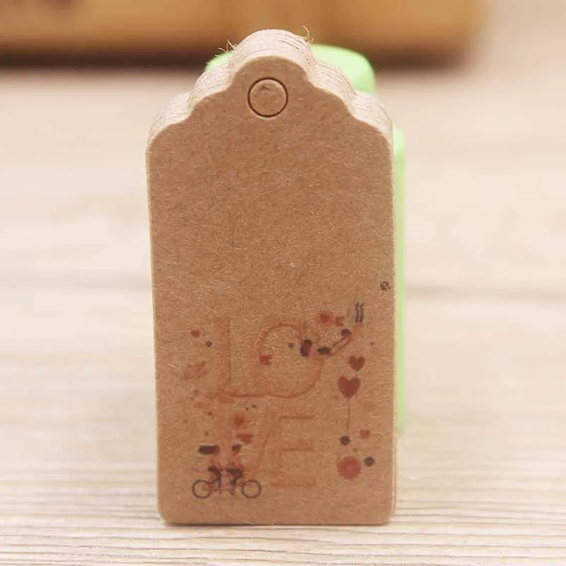 2x4cm 100 tag WeiYe store Лучшие seeling mini 2x4 см белый/коричневый гребешок бирка 100 шт подарок повесить картонные бирки DIY Счастливого Рождества снег этикетки - Цвет: 2x4cm 100 tag
