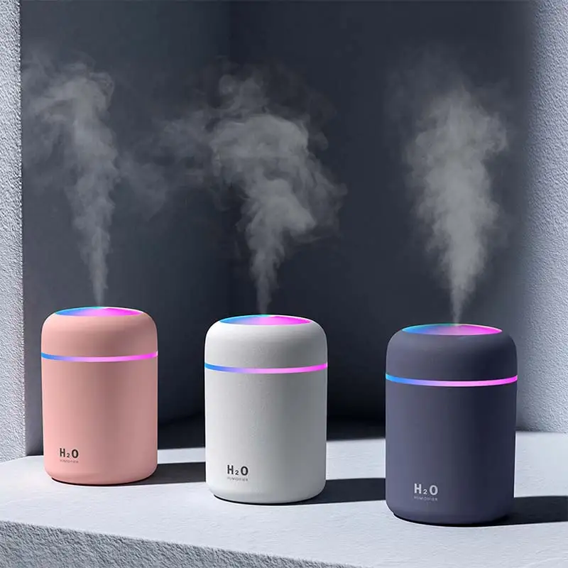 

300ml Air Humidifier Ultrasonic Aroma Essential Oil Diffuser USB Cool Mist Maker Aromatherapy With Colorful Lamp For Home Car