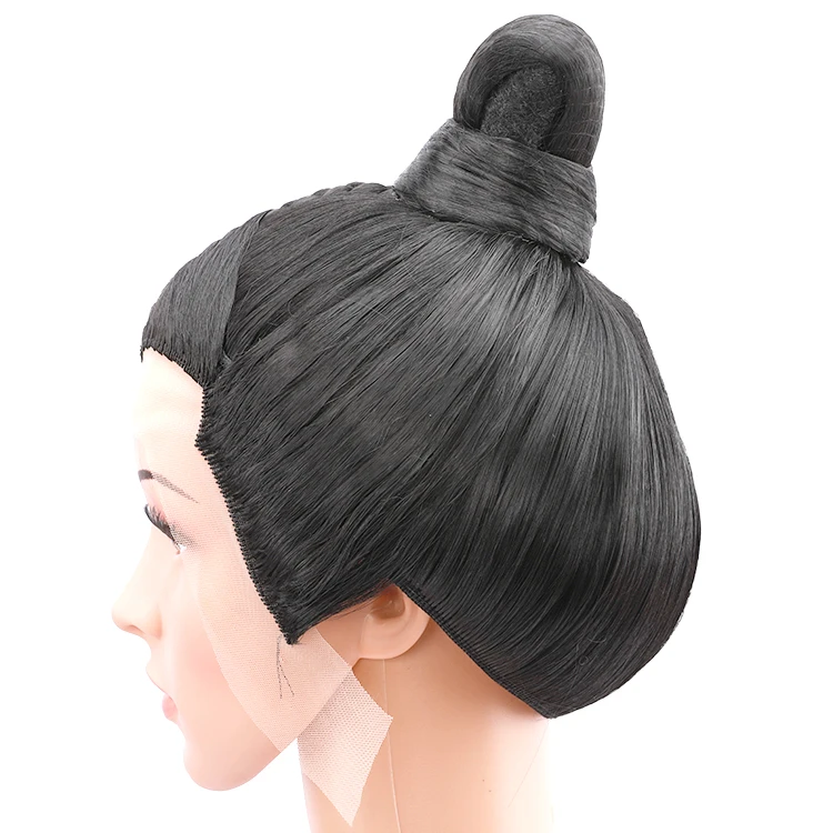 Front Lace Prince Hair Chinese Hanfu Men Cosplay Headdress Halloween Carnival Stage Performance Party Prop