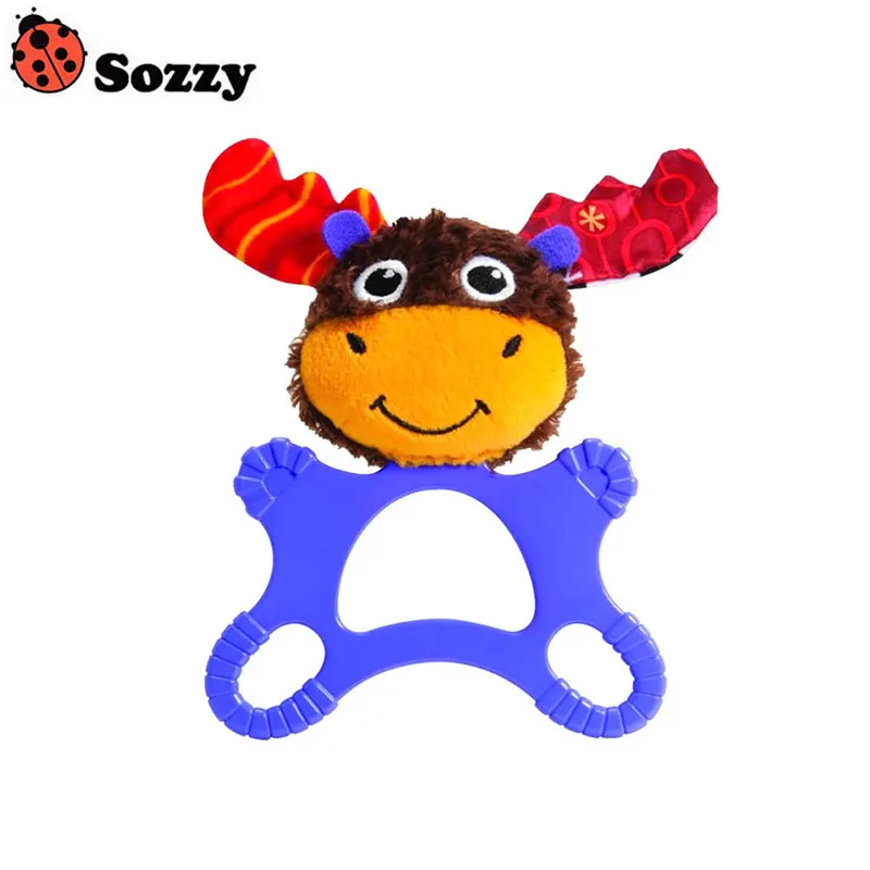 Sozzy, детские игрушки, очень большие грызунки-погремушки, кольцо, колокольчик, мультяшный Лев, игрушечные олени, для новорожденных, плюшевая игрушка, подарок, высокое качество