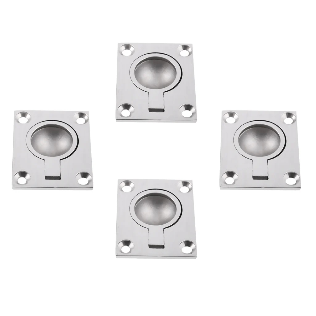 4 штуки 316 морской класс нержавеющая сталь промывочная подъемная ручка Тяговая лодка люки подъемное кольцо 48 мм х 38 мм гребные аксессуары для лодок