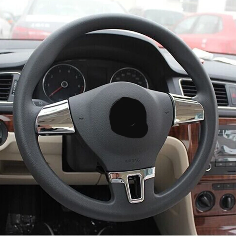 Комплект из 3 предметов, украшение руля, блестки, наклейка для Volkswagen VW Golf 6 MK6 Polo Jetta MK5 2009 2010 2011 Polo