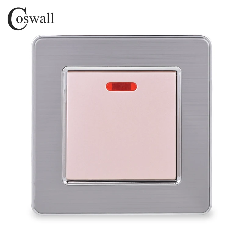 COSWALL 20A роскошный переключатель с неоновым индикатором высокой мощности кухонный водонагреватель вкл/выкл настенный выключатель Кондиционер Переключатель