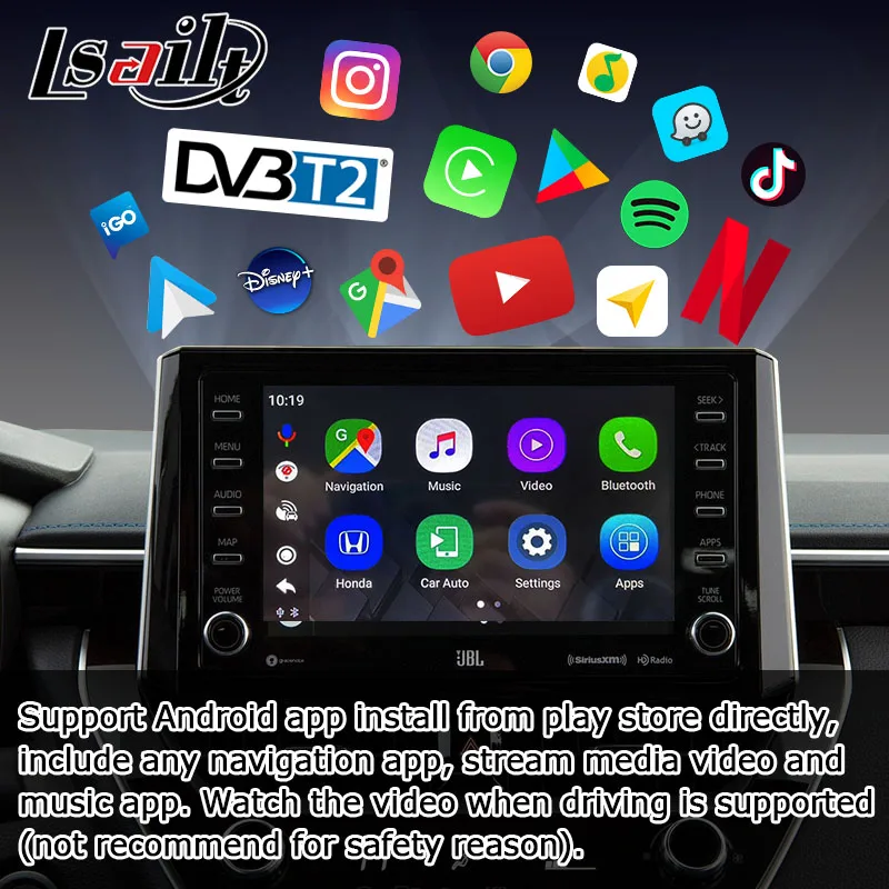 truck gps navigation Android Youtube Navigation AI box Adapter for the Car with OEM Carplay for Toyota Corolla RAV4 Camry Avalon CHR Auris by Lsailt best gps navigation for car