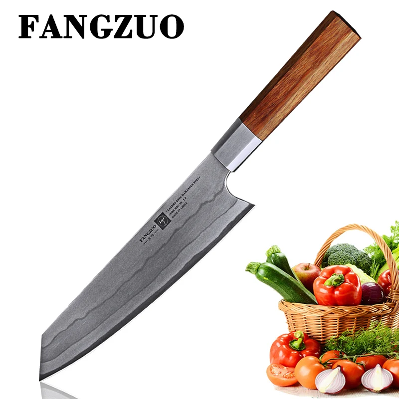 FANGZUO 8 ''дюймовый нож шеф-повара 7 слоев VG10 японский дамасский нож из нержавеющей стали профессиональные ножи шеф-повара острый нож инструмент для приготовления пищи - Цвет: 8 inch knife