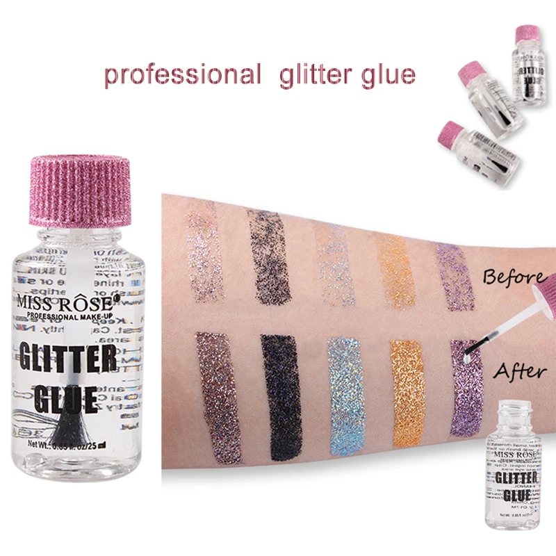 

25ML Glitter Glue for Eye Lips Face Body Powder Festival Shimmer Glitter Glue High-gloss Special Glue Maquiagem