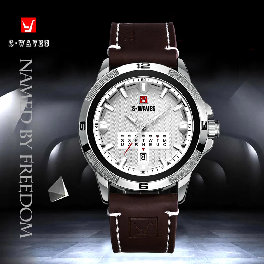 SWAVES модный бренд Relojes Hombre спортивные уникальные водонепроницаемые наручные часы