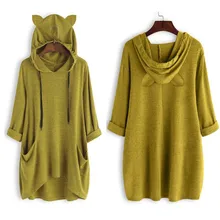 asymmetric hem long sleeve hoodie