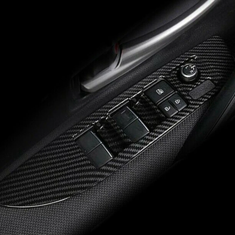 Внутреннее окно из углеродного волокна переключатель панель Крышка отделка для Toyota Corolla