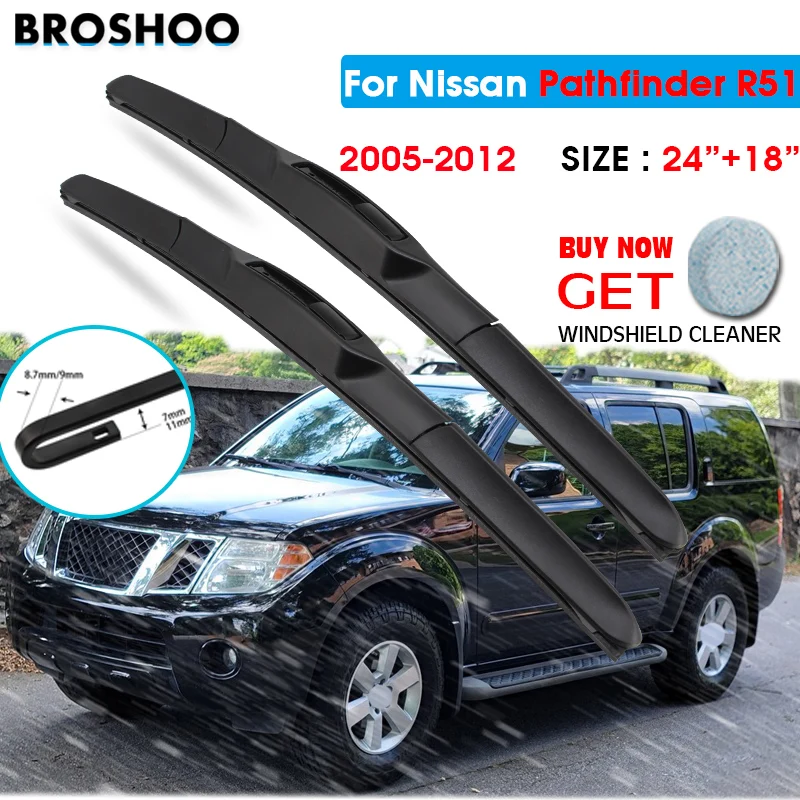 CarWiperBladeForNissanPathfinderR51241820052012Windscreen